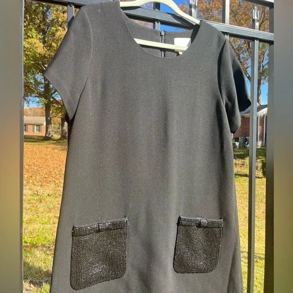 Kate Spade Sequin Beaded Pocket Shift Dress